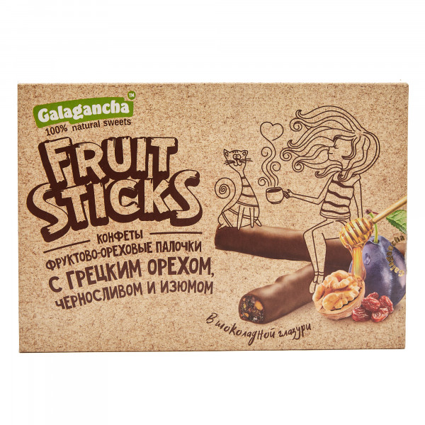 №2 Берестов КРАФТ Fruit Stiсks с черносливом и грецким орехом, 175г в Усть-куте