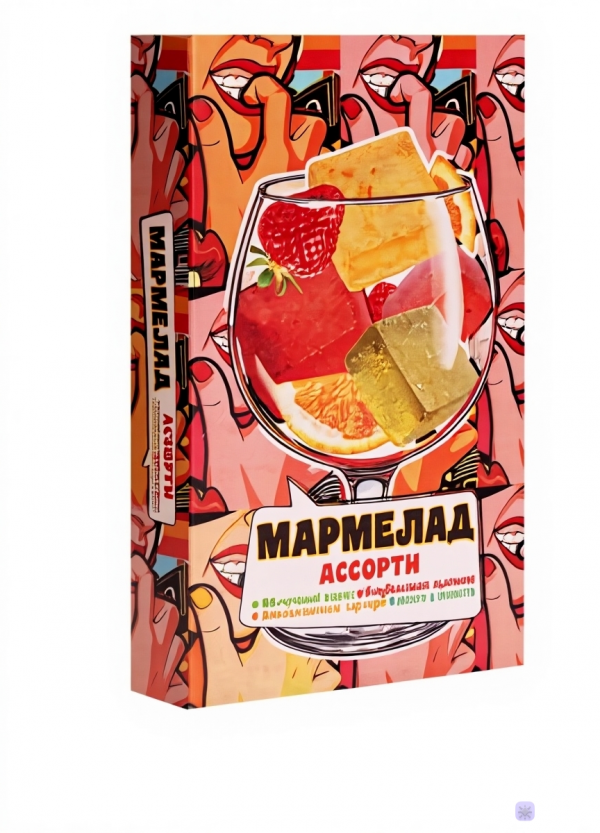 №2 Мармелад АлкоАссорти(яблочный виски, клубничный просекко, апельсиновый вермут, лайм текила) 110г в Усть-куте