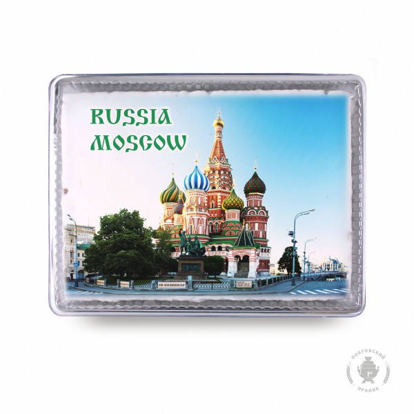 №3 Пряник 600г RUSSIA MOSCOW с фотопечатью (в подарочной пластиковой упаковке)  в Усть-куте