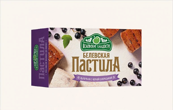 №2 Пастила  200г диетическая с ЧЁРНОЙ Смородиной, НОВЫЙ ФОРМАТ (4*50г)   в Усть-куте